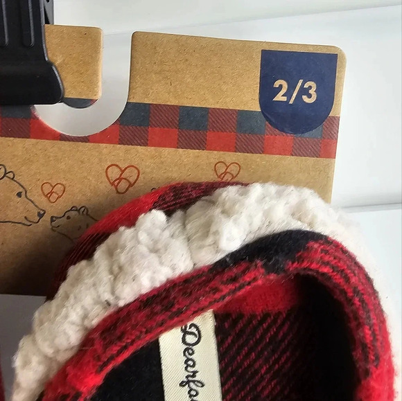 Christmas Dearfoams Family Slippers Baby 3-6 months Lil 2-3 years Papa Bear 10" - Picture 6 of 7